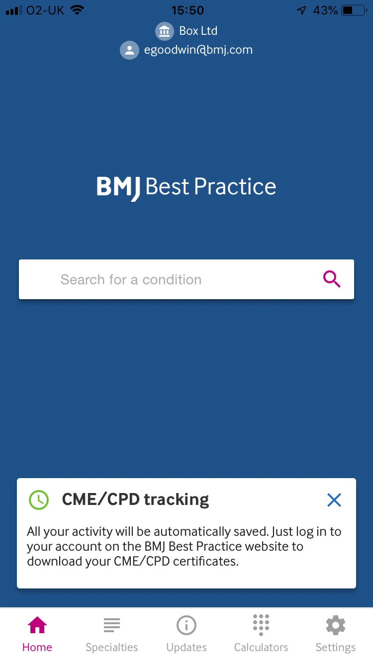 BMJ Best Practice screenshot